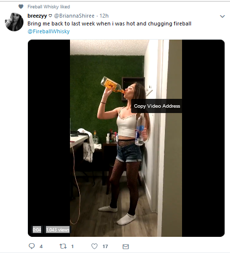 fireball hot chugging