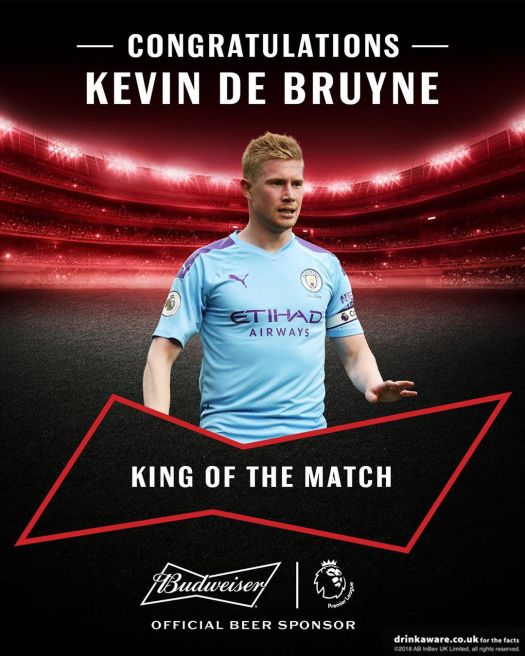 budweiser drinkaware kevin de bruyne